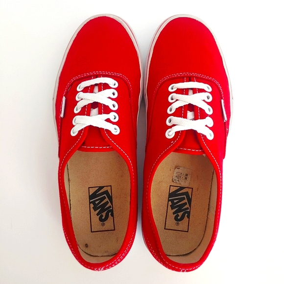 VANS/Vans Era Authentic Canvas Shoes/Red/Unisex Sizing/Women's 9.5 - Picture 2 of 8